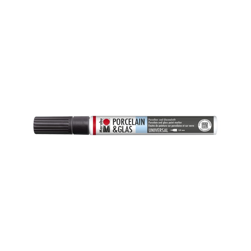 Marabu Nero 073 - Porcelain & Glass Painter, punta 0,8 mm