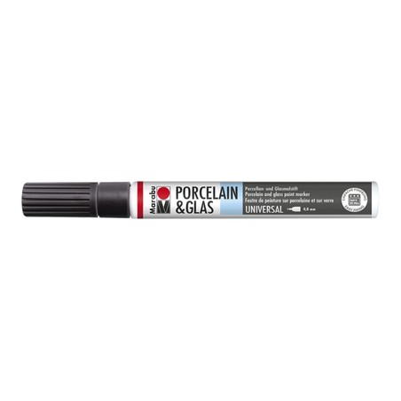Marabu Nero 073 - Porcelain & Glass Painter, punta 0,8 mm