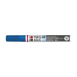 Marabu Blu genziana 142 - Porcelain & Glass Painter, punta 0,8 mm
