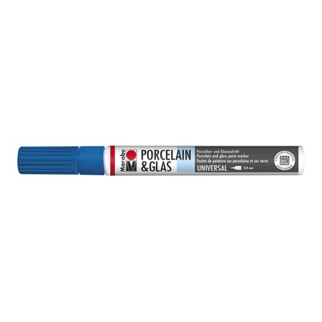 Marabu Blu genziana 142 - Porcelain & Glass Painter, punta 0,8 mm