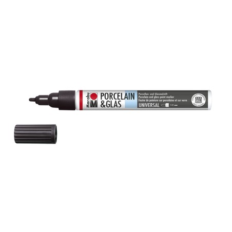 Marabu Nero 073 - Porcelain & Glass Painter, punta 1-2 mm