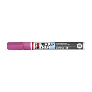Marabu Rosa 033 - Porcelain & Glass Painter, punta 1-2 mm