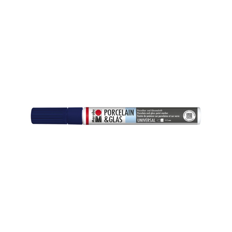 Marabu Blu notte 293 - Porcelain & Glass Painter, punta 1-2 mm