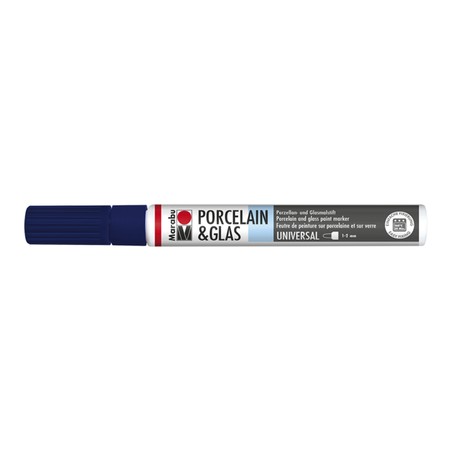 Marabu Blu notte 293 - Porcelain & Glass Painter, punta 1-2 mm