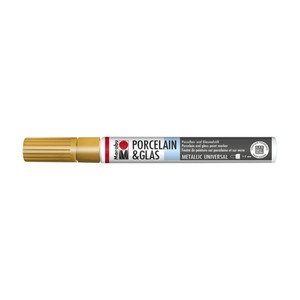 Marabu Oro 084 - Porcelain & Glass Painter, punta 1-2 mm