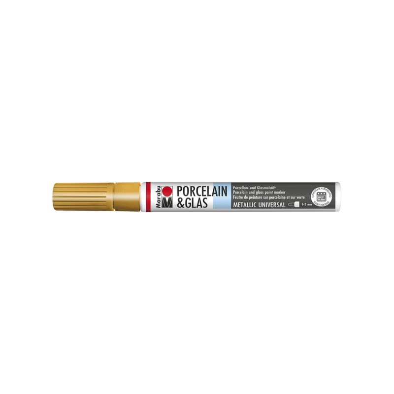 Marabu Oro 084 - Porcelain & Glass Painter, punta 1-2 mm
