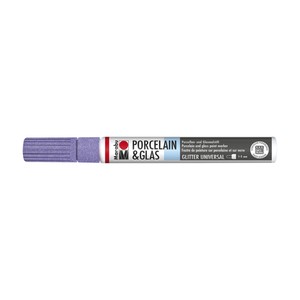 Marabu Lavanda glitter 507 - Porcelain & Glass Painter, punta 1-2 mm