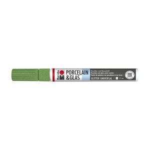 Marabu Peridoto glitter 563 - Porcelain & Glass Painter, punta 1-2 mm
