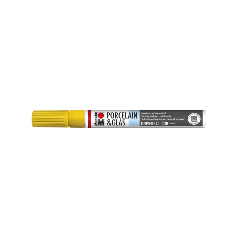 Marabu Giallo sole 220 - Porcelain & Glass Painter, punta 2-4 mm