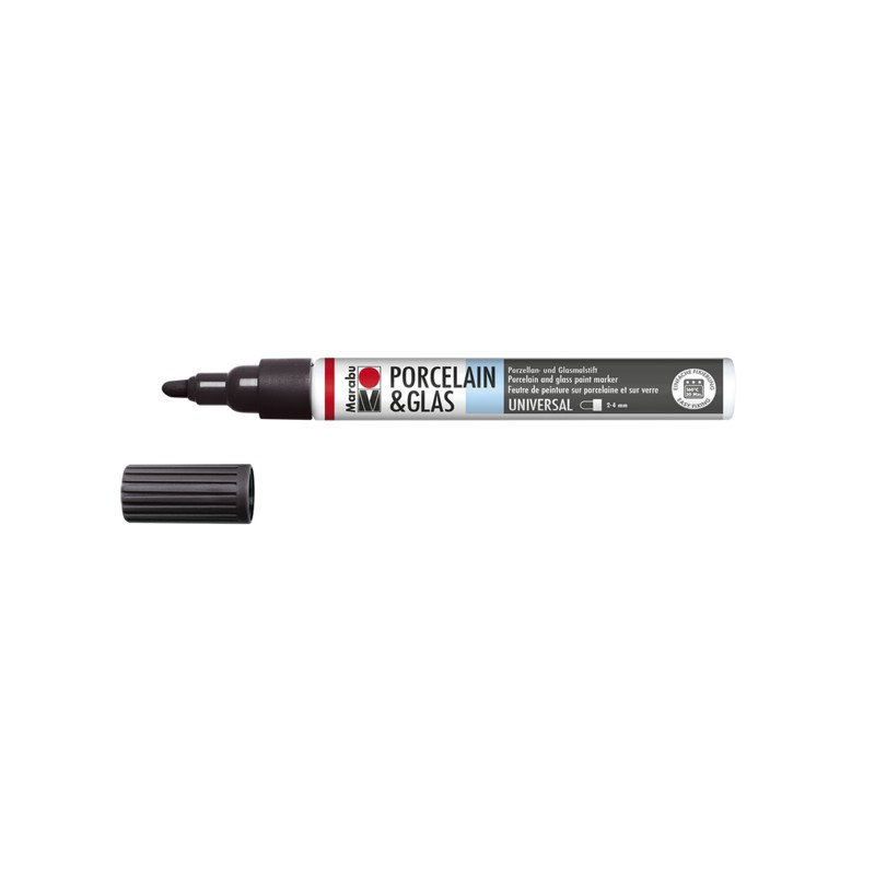 Marabu Nero 073 - Porcelain & Glass Painter, punta 2-4 mm