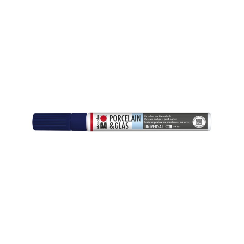 Marabu Blu notte 293 - Porcelain & Glass Painter, punta 2-4 mm