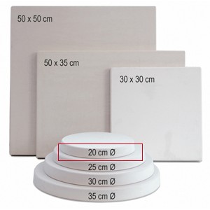 JK23900 Disco in gesso Ø20 cm - h. cm 2,6