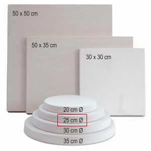 JK23910 Disco in gesso Ø25 cm - h. cm 2,6
