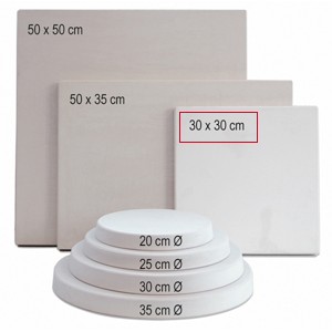 JK23941 Lastra in gesso cm 30x30 - h. cm 3
