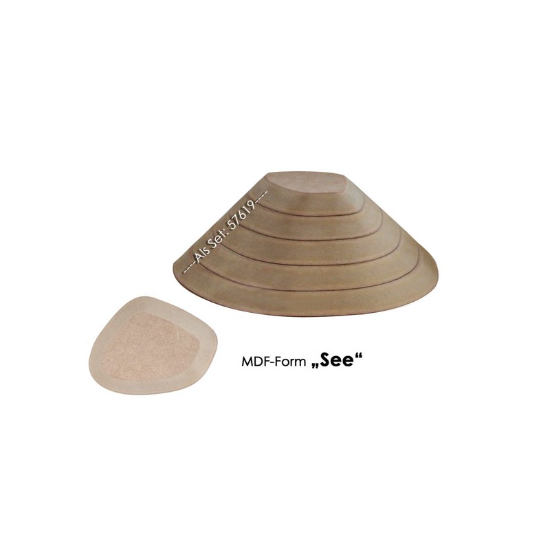 JK57619 Set 5 sagome in MDF per modanatura "irregolare"