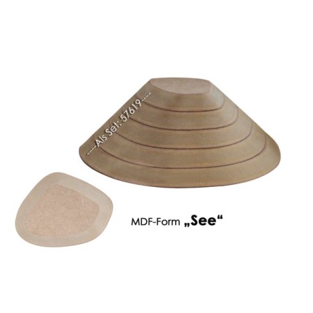 JK57619 Set 5 sagome in MDF per modanatura "irregolare"