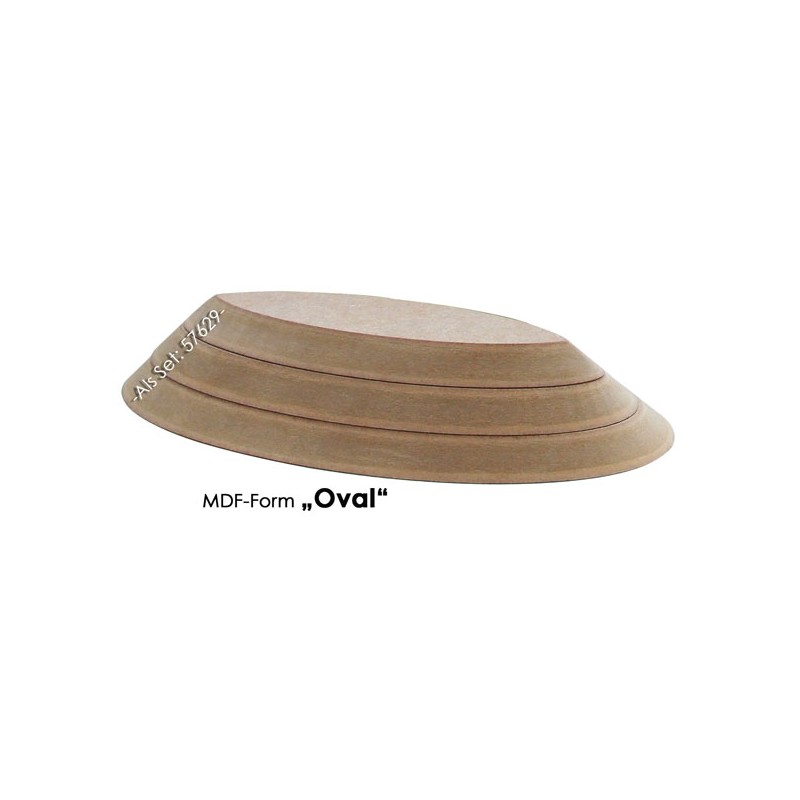 JK57629 Set 3 sagome in MDF per modanatura "ovale"