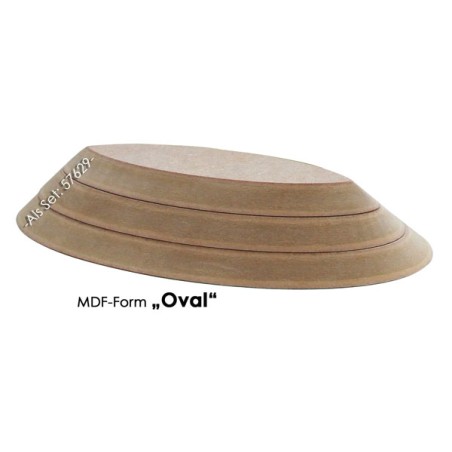 JK57629 Set 3 sagome in MDF per modanatura "ovale"