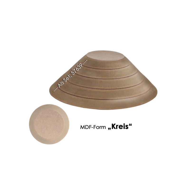 JK57639 Set 5 sagome in MDF per modanatura "tondo"