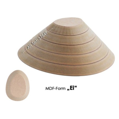 JK57649 Set 5 sagome in MDF per modanatura "ovalizzata"