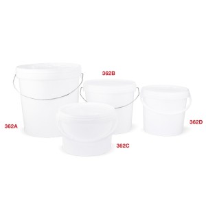 Secchiello in plastica con manico in plastica, 4 litri