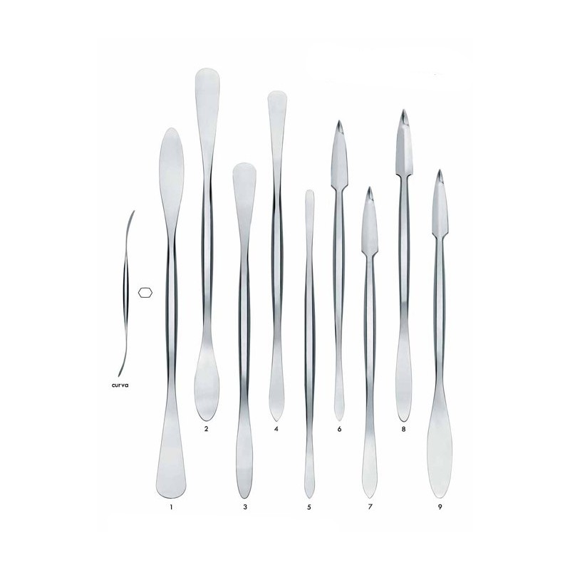 TT166 Spatole per modellazione in acciaio - modelli 1-9