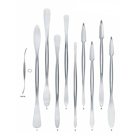TT166 Spatole per modellazione in acciaio - modelli 1-9