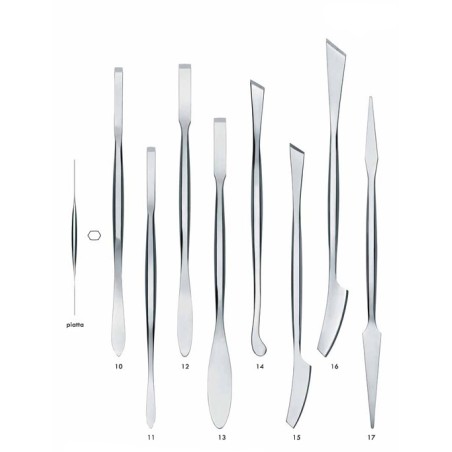 TT166 Spatole per modellazione in acciaio - modelli 10-17