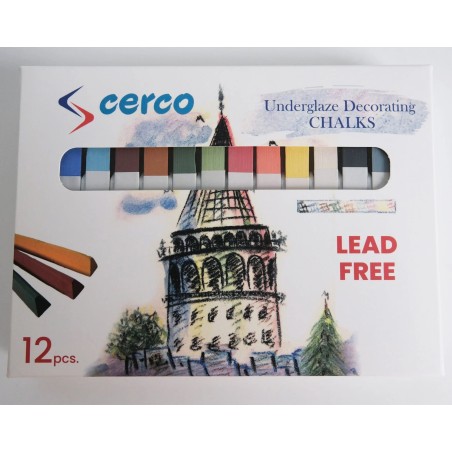 Cerco Underglaze Decorating Chalks, set 12 pz (foto confezione)