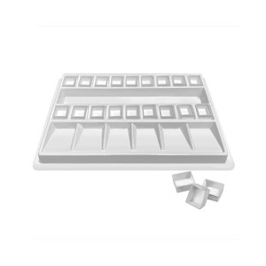 Tavolozza cm.22,5x15,5 con 18 vaschette godet, acrilico