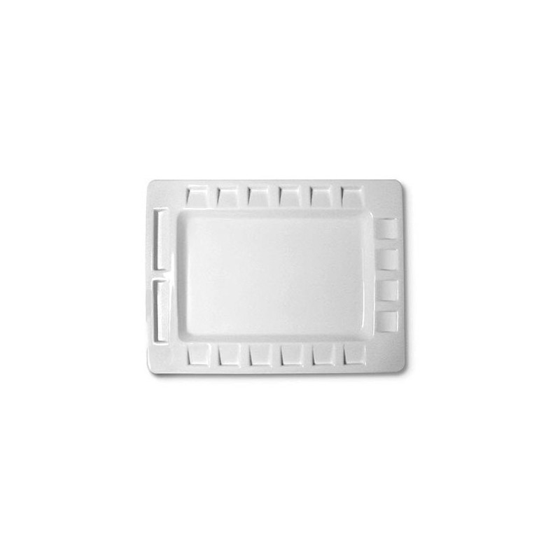 Tavolozza rettangolare acrilico 18 scomparti cm.32x42