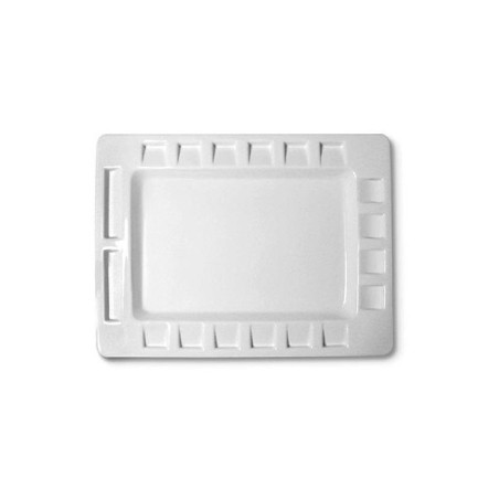 Tavolozza rettangolare acrilico 18 scomparti cm.32x42