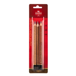 Set 3 matite grafite in blister, gradazioni 2B 4B 6B - Koh-I-Noor Triograph