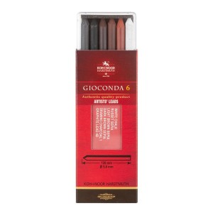 Astuccio 6 mine assortite per artisti mm 120x5,6 - set 1 - Koh-I-Noor Gioconda