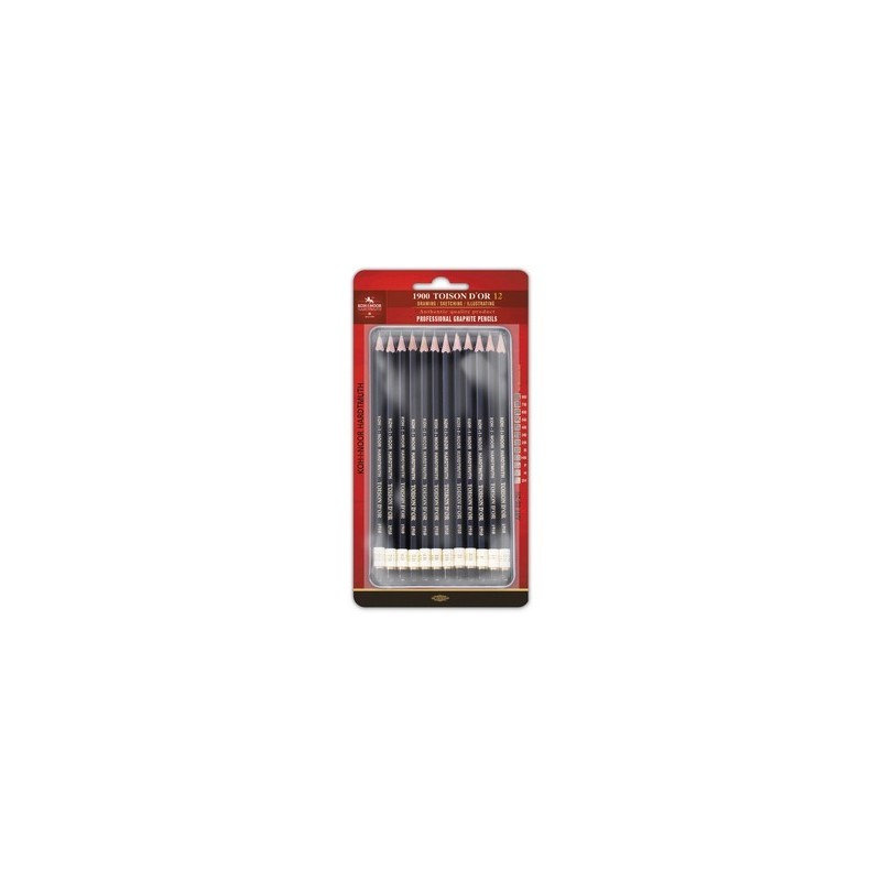 Scatola 12 matite grafite assortite da 8B a 2H, assortimento per arte - Koh-I-Noor Toison d Or