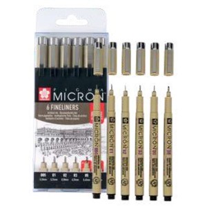 Set 6 pennarelli Pigma Micron SAKURA