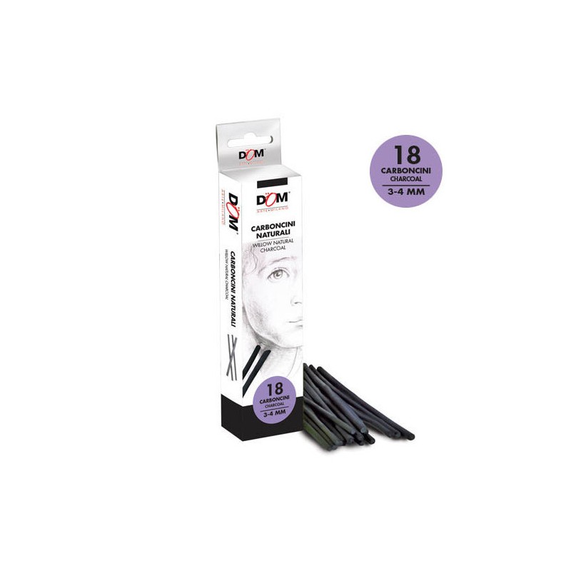 Astuccio Carboncino Naturale 18 pz - Ø 3-4 mm
