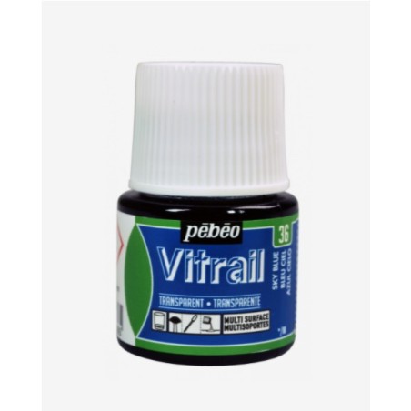 36 Blu Cielo Vitrail Trasparente - Pébéo