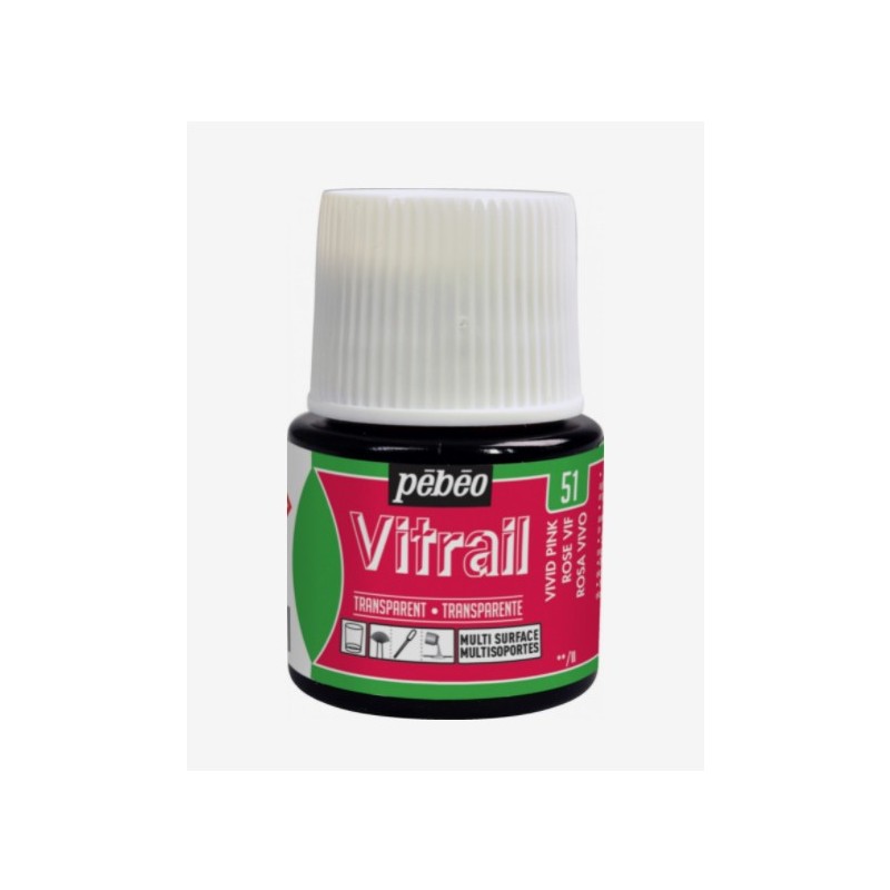51 Rosa Vivo Vitrail Trasparente - Pébéo