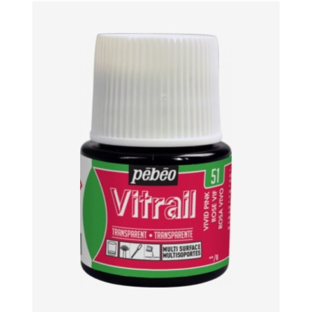 51 Rosa Vivo Vitrail Trasparente - Pébéo