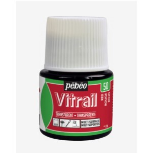 50 Rosso Vitrail Trasparente - Pébéo