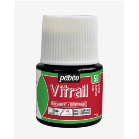 50 Rosso Vitrail Trasparente - Pébéo