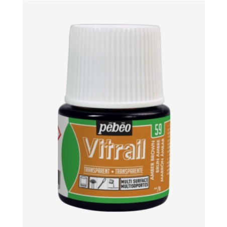 59 Marrone Ambrato Vitrail Trasparente - Pébéo