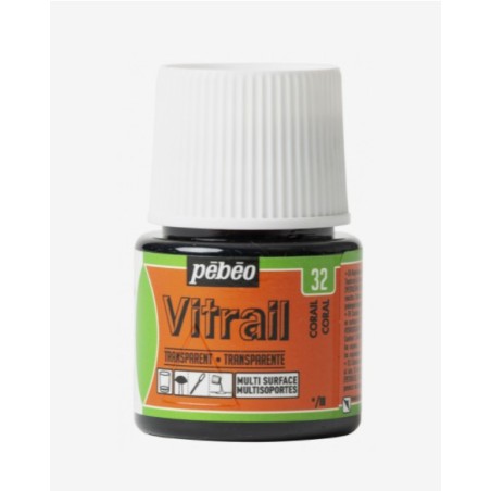 32 Corallo Vitrail Trasparente - Pébéo