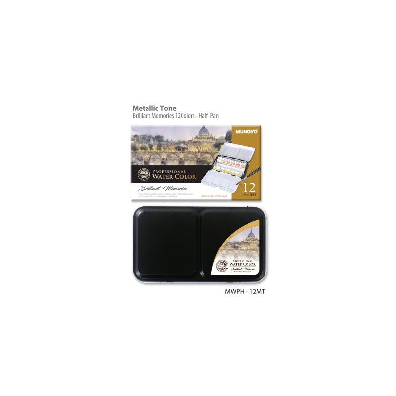 CW11476/M Acquarelli Metallici Professional 12pz