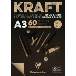 Kraft Brown & Black - CLAIREFONTAINE