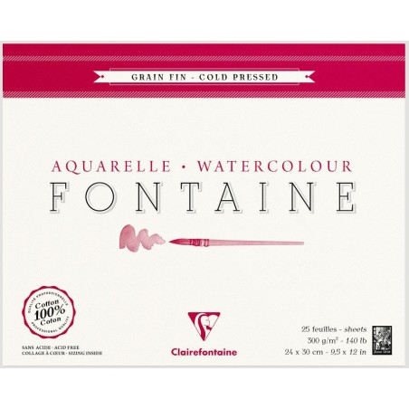 Aquarelle Watercolour Fontaine - CLAIREFONTAINE