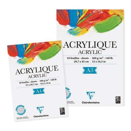 Acrylique 360g/mq 10 fogli - CLAIREFONTAINE