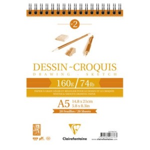 Dessin-croquis 160g 35 fogli - CLAIREFONTAINE