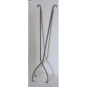 RAK77 Pinza ACCIAIO PROFESSIONALE per ripiani Cm.100 con denti per oggettistica